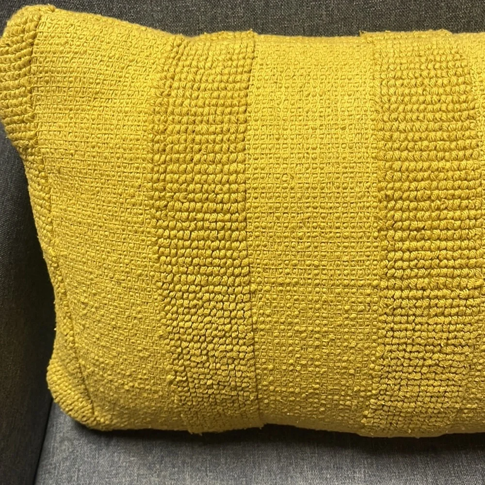 West Elm Tufted Stripe Indoor/Outdoor Pillow